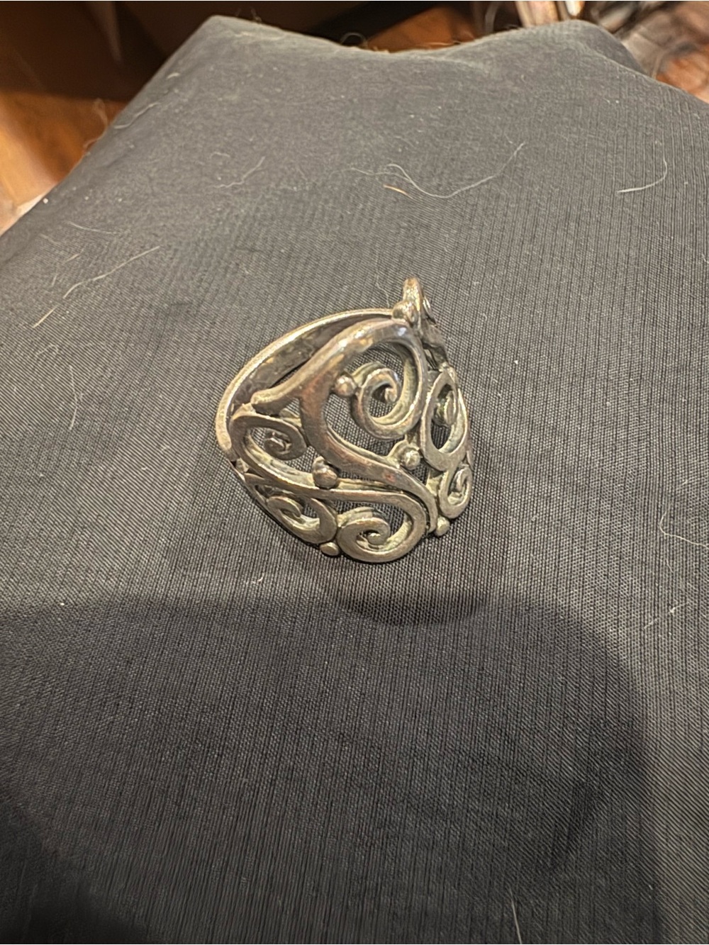 Elegant Retired James Avery Filigree Scrollwork Silver Ring - Women Jewelry